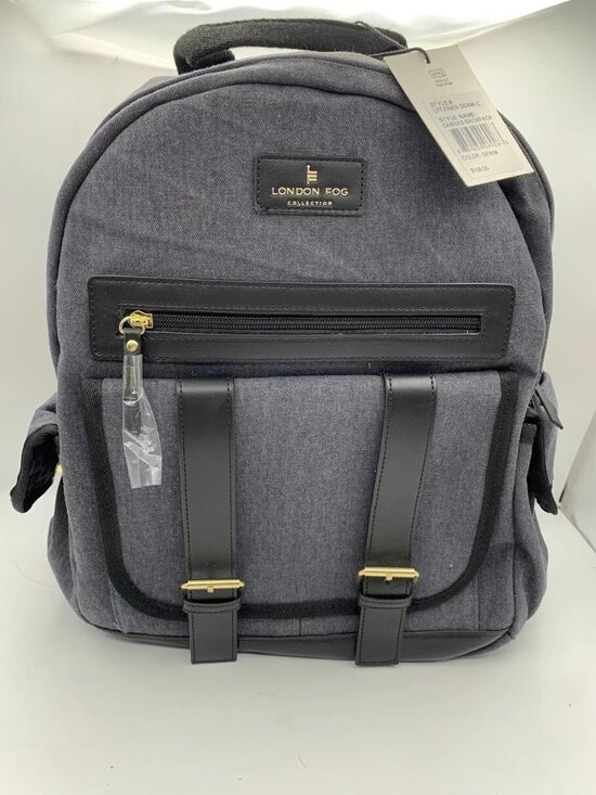 NWT London Fog Denim Canvas Backpack